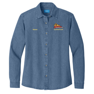 Ladies Long Sleeve Value Denim Shirt Thumbnail