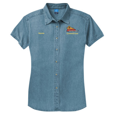 Ladies Short Sleeve Value Denim Shirt Thumbnail